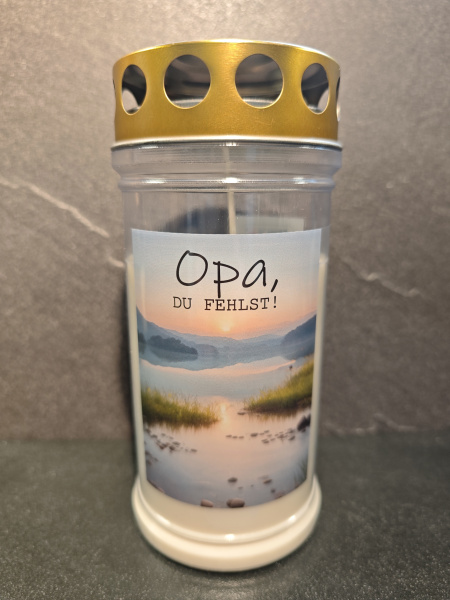 JEKA 4 Tage Grabkerze, Motiv: "Opa"