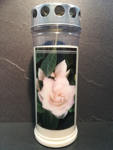 JEKA 7 Tage Grabkerze, Motiv: Gardenia