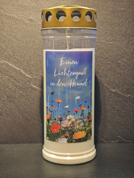 JEKA 7 Tage Grabkerze, Motiv: Lichtergruß