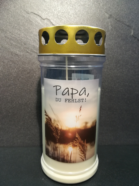 JEKA 4 Tage Grabkerze, Motiv: "Papa"