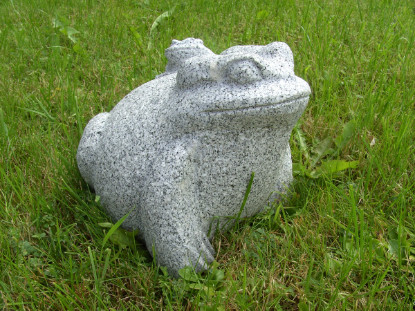 Naturstein Frosch mit Junge