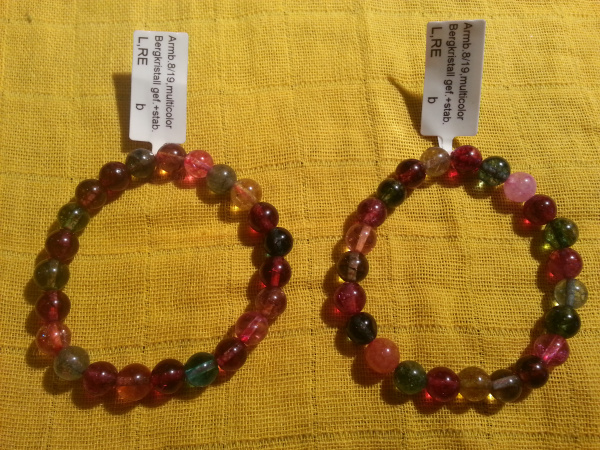 Armband auf Elastanband, Kugel 8mm / Bergkristall