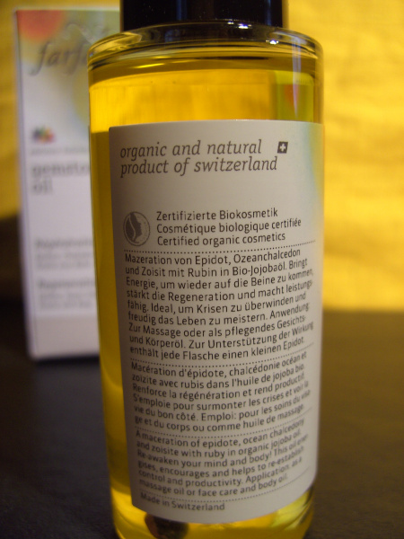 Edelstein Massageöl Farfalla - Regeneration, 80ml