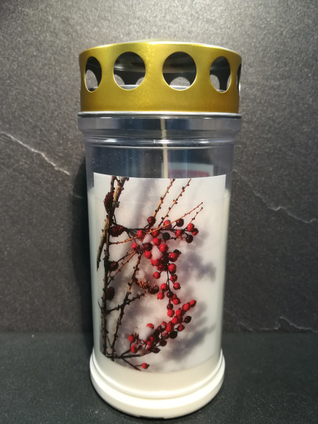 JEKA 4 Tage Grabkerze, Motiv: "Beeren"