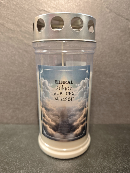 JEKA 4 Tage Grabkerze, Motiv: "Einmal sehen wir uns wieder"